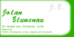 jolan blumenau business card
